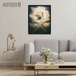 "Artery8 Ancient of Days Setting Compass to Earth Blake Framed Canvas Wall Art - Size: W12"" x H16""" - thumbnail 3