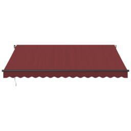 Berkfield Home Manual Retractable Awning Burgundy 400x300 cm in Black - thumbnail 3