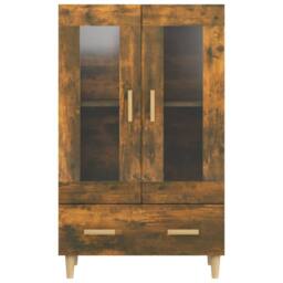 Berkfield Home Highboard Smoked Oak 70x31x115 cm Engineered Wood in Brown - Size: 70 x 31 x 115 cm - thumbnail 5