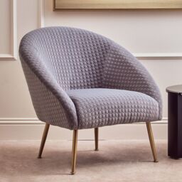 Orsina Luxury Velvet Occasional Chair, Comfortably Fashionable Gold Accented Chair in Grey - thumbnail 1