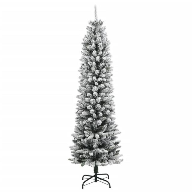Berkfield Home Beautiful Artificial Christmas Tree 150 LEDs & Flocked Snow 120 cm in Green - image 1