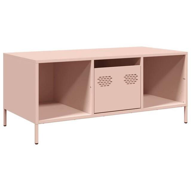 Berkfield Home Coffee Table Pink 101.5x50x43.5 cm Cold-rolled Steel - image 1