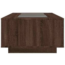 Berkfield Home Coffee Table with Infinity LED Brown Oak 116x69x40 cm - Size: 116 x 69 x 40 cm - thumbnail 7