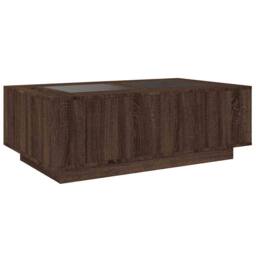 Berkfield Home Coffee Table with Infinity LED Brown Oak 116x69x40 cm - Size: 116 x 69 x 40 cm - thumbnail 8