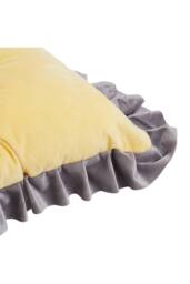 Living and Home Crown-Shaped Ruffled Bed Headboard Pillow in Yellow - Size: Medium - thumbnail 8
