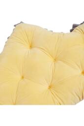 Living and Home Crown-Shaped Ruffled Bed Headboard Pillow in Yellow - Size: Medium - thumbnail 6