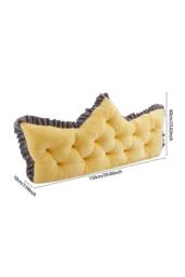 Living and Home Crown-Shaped Ruffled Bed Headboard Pillow in Yellow - Size: Medium - thumbnail 9