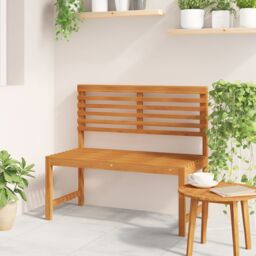 Berkfield Home Garden Bench 100x50x91 cm Solid Wood Acacia in Brown - Size: 100 x 50 x 91 cm - thumbnail 1