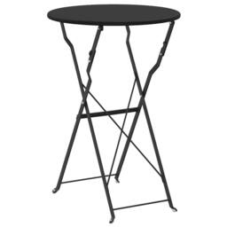 Berkfield Home Folding Bistro Table Anthracite √ò50x71 cm Powder-coated Steel in Charcoal - Size: 50x71 cm - thumbnail 6
