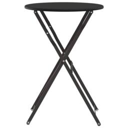 Berkfield Home Folding Bistro Table Anthracite √ò50x71 cm Powder-coated Steel in Charcoal - Size: 50x71 cm - thumbnail 5