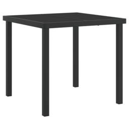 Berkfield Home 9 Piece Garden Dining Set Black Textilene & Steel - thumbnail 5