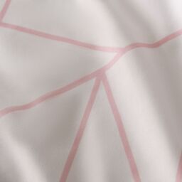 OHS Geometric Reversible Bedding Set Soft Duvet Cover with Pillowcase in Pink - Size: Double - thumbnail 6