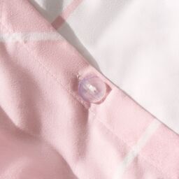 OHS Geometric Reversible Bedding Set Soft Duvet Cover with Pillowcase in Pink - Size: Double - thumbnail 7
