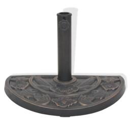 Berkfield Home Parasol Base Resin Half Round Bronze 9 kg - thumbnail 1