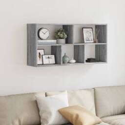 Berkfield Home Wall Shelf Grey Sonoma 100x25x50 cm Engineered Wood - Size: 100 x 25 x 50 cm - thumbnail 3
