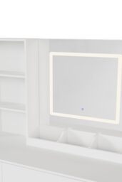 Living and Home Dressing Table with LED Illuminated Mirror in White - thumbnail 9
