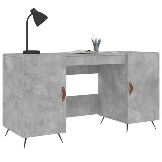 Berkfield Home Elegant Desk Concrete Grey 140x50x75 cm Engineered Wood - Size: 140 x 50 x 75 cm - image 1