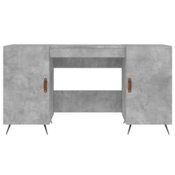 Berkfield Home Elegant Desk Concrete Grey 140x50x75 cm Engineered Wood - Size: 140 x 50 x 75 cm - thumbnail 6