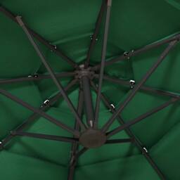 Berkfield Home Harmful 4-Tier Parasol with Aluminium Pole Green 3x3 m - thumbnail 6