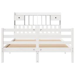 Berkfield Home Bookcase Bed without Mattress White 140x190 cm Solid Wood Pine - thumbnail 4