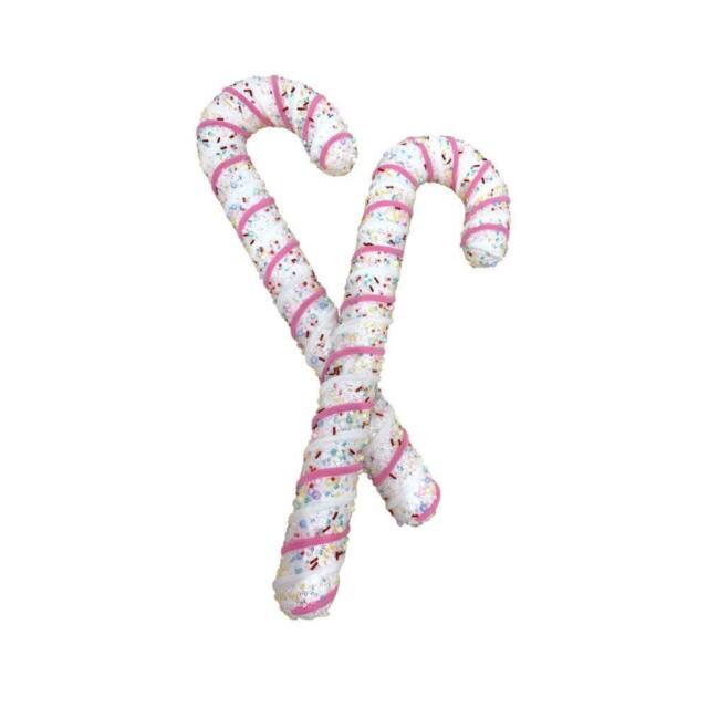 Garden Greatness Set Of 2 Pink Hanging Candy Cane Decor - Size: 1 Pack