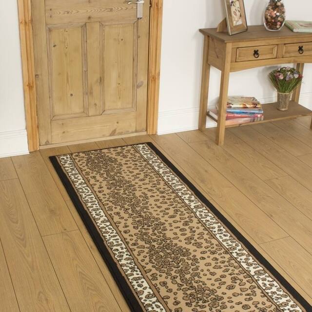 runrug Hallway Carpet Runner Rug - Soft & Comfy, 9mm - 'Leopard' in White - Size: 60 cm x 150 cm - image 1