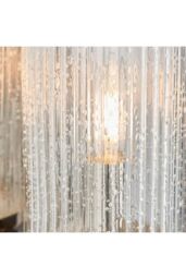 Netlighting Easton 1 Light Wall Bright Nickel Ribbed Glass With Bubbles E14 in Grey - thumbnail 5