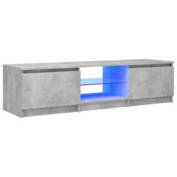TV Cabinet with LED Lights Concrete Grey 140x40x35.5 cm - thumbnail 3