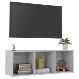 Berkfield Home TV Cabinet Concrete Grey 107x35x37 cm Engineered Wood - Size: 107 x 35 x 37 cm - thumbnail 3