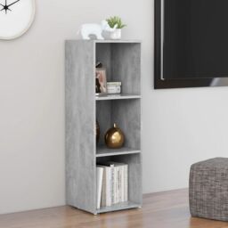 Berkfield Home TV Cabinet Concrete Grey 107x35x37 cm Engineered Wood - Size: 107 x 35 x 37 cm - thumbnail 4