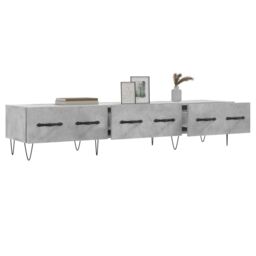 Berkfield Home TV Cabinet Concrete Grey 150x36x30 cm Engineered Wood - Size: 150 x 36 x 30 cm - thumbnail 4