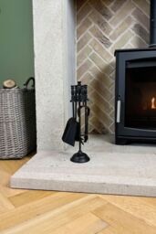 JVL Belvoir 4 Piece Companion Set - Black - thumbnail 4