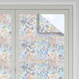 Berkfield Home Window Films 3 pcs Frosted 3D Rainbow Pattern PVC in Clear - thumbnail 3