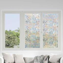 Berkfield Home Window Films 3 pcs Frosted 3D Rainbow Pattern PVC in Clear - thumbnail 2