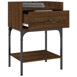 Berkfield Home Bedside Tables 2 pcs Brown Oak 40.5x31x60 cm Engineered Wood - thumbnail 4
