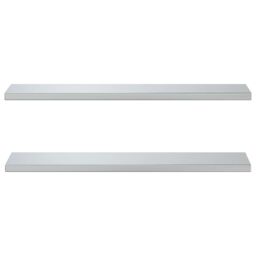 Berkfield Home Wall Shelves 2 pcs 100x23.5x3 cm Silver Stainless Steel - thumbnail 5