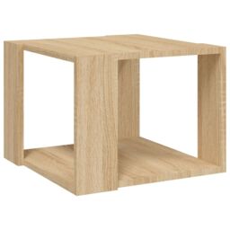 Berkfield Home Coffee Table Sonoma Oak 40x40x30 cm Engineered Wood in Brown - Size: 40 x 40 x 30 cm - thumbnail 2