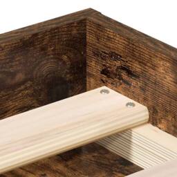 Berkfield Home Modern Bed Frame Smoked Oak 140x190 cm in Brown - thumbnail 8