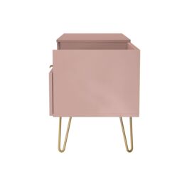 Ready Assembled 2 U Bexley 2 Drawer Coffee TV Unit (Ready Assembled) in Dusty Pink - thumbnail 3