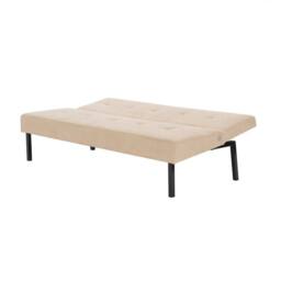 FLAVORA 3 Seater Click-Clack Soft Polyester Fabric Sofa in Beige - Size: 0.6m2 - thumbnail 5