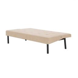 FLAVORA 3 Seater Click-Clack Soft Polyester Fabric Sofa in Beige - Size: 0.6m2 - thumbnail 4