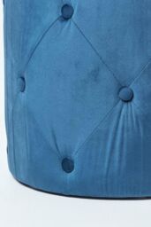 Homescapes Windsor Velvet Footstool in Navy - thumbnail 3