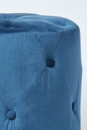 Homescapes Windsor Velvet Footstool in Navy - thumbnail 4