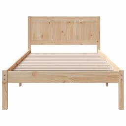 Berkfield Home Pine Wood Bed Frame Natural wood Solid pine wood 90 x 190 cm - thumbnail 5