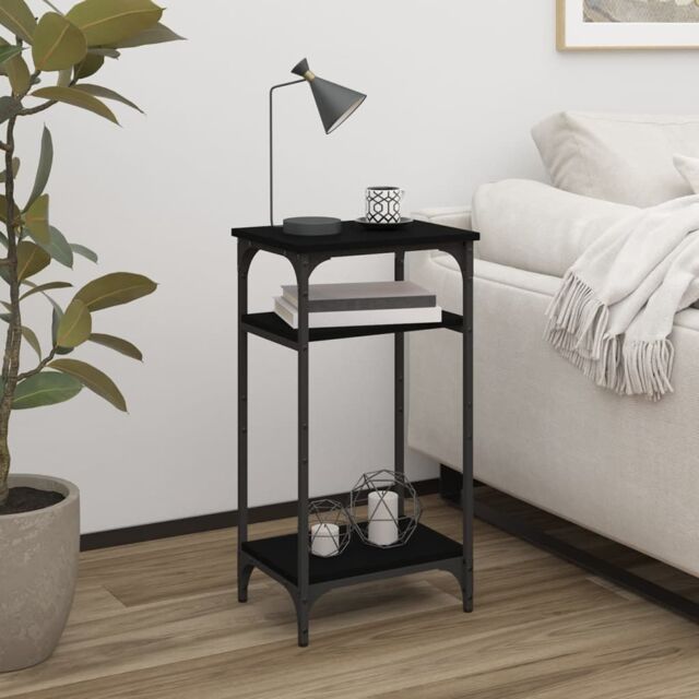 Berkfield Home Side Table Black 40x30x75 cm Engineered Wood - Size: 40 x 30 x 75 cm - image 1