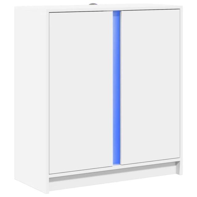 Berkfield Home Sideboard with LED White 77x34x85 cm Engineered Wood - Size: 77 x 34 x 85 cm - image 1