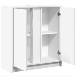 Berkfield Home Sideboard with LED White 77x34x85 cm Engineered Wood - Size: 77 x 34 x 85 cm - thumbnail 7