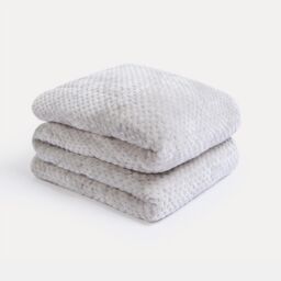 OHS Waffle Fleece Soft Warm Weighted Blanket - 8kg in Silver - Size: 150 cm x 200 cm - thumbnail 4
