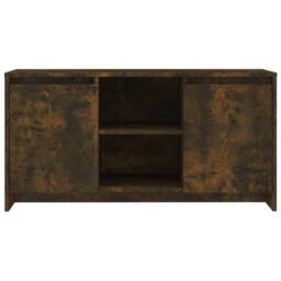 Berkfield Home TV Cabinet Smoked Oak 102x37.5x52.5 cm Engineered Wood in Brown - thumbnail 1