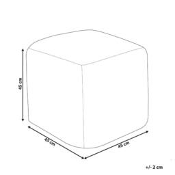 Wyld and Coco Boho Cotton Pouffe 45 x 45 cm White Black Geometric Pattern Handmade - thumbnail 4